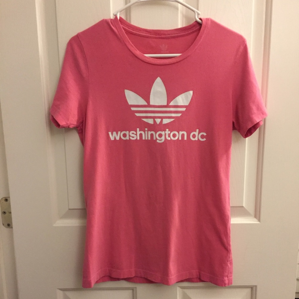 Junior Size L Adidas pink Washington DC T-shirt